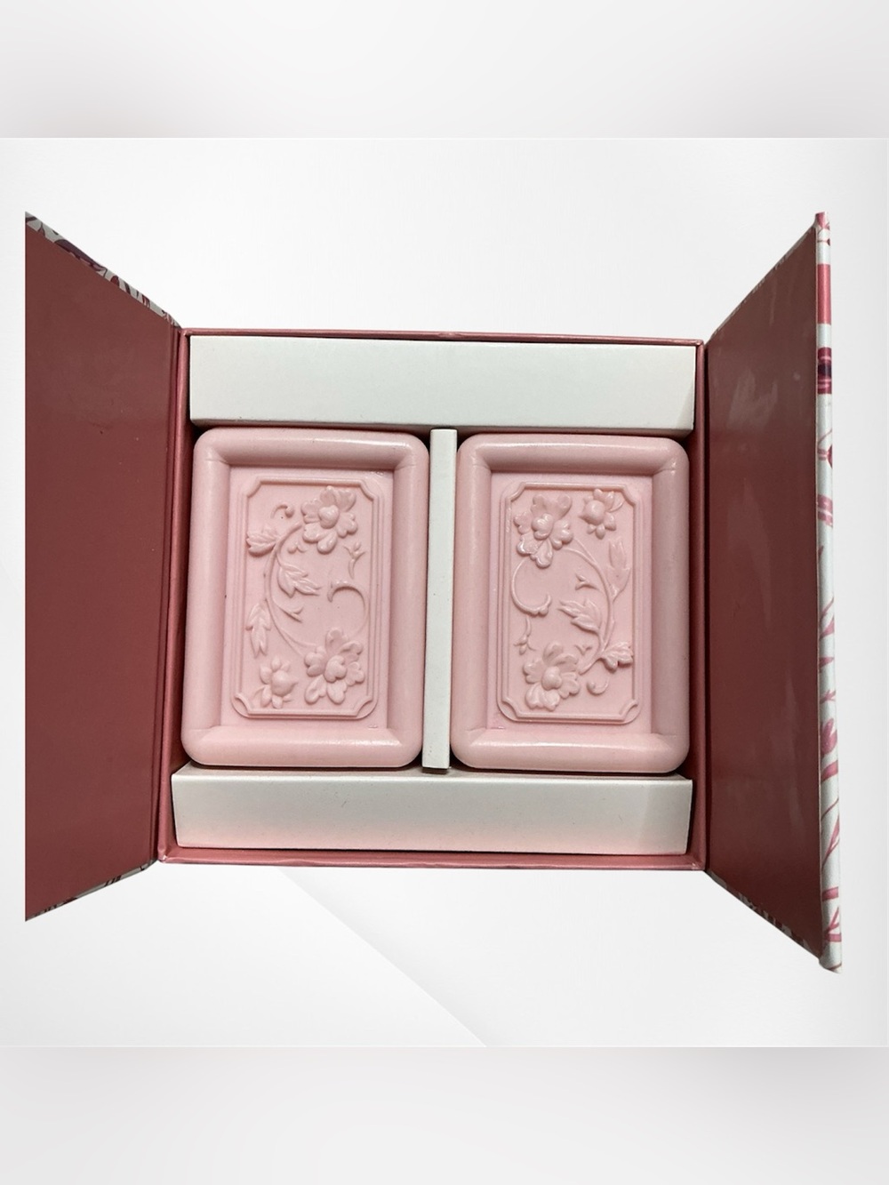 San Francisco Soap Company Peony Blossom Bar Soaps Floral Pink Gift Set of 2 NIB